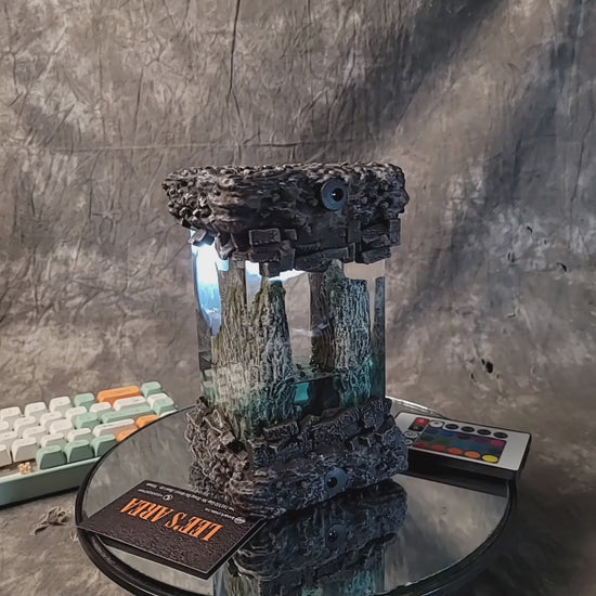 Lord of the Rings Argonath Resin Lamp - Illuminated LOTR statues nightlight - Fantasy home decor and collector's gift for Tolkien fans